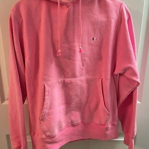 Champion Reverse Weave Hoodie size small pink